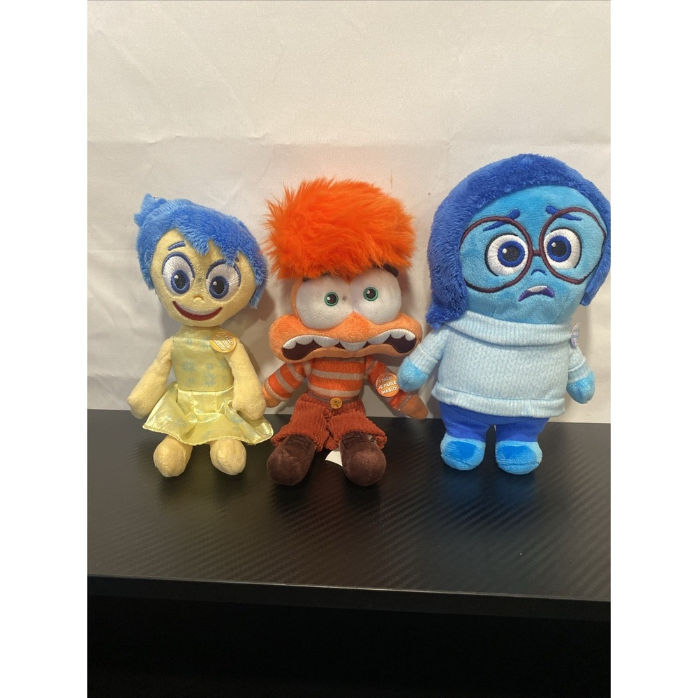 Disney Pixar Inside Out 2 Joy , Sadness‎ & Anxiety Talking Stuffed Plush  Toy 9"